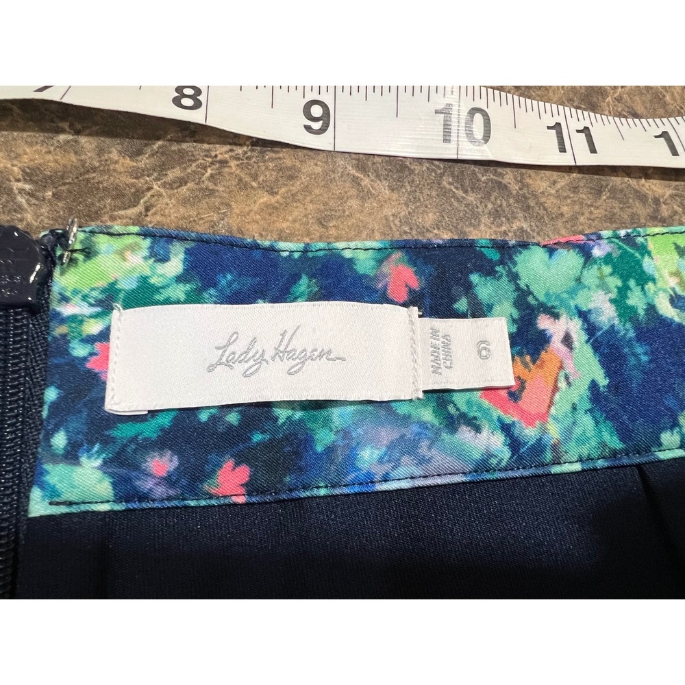 Lady Hagen Womens Blue Floral Golf Skort Size 6 Pleated Athletic Skirt Shorts - Picture 7 of 9